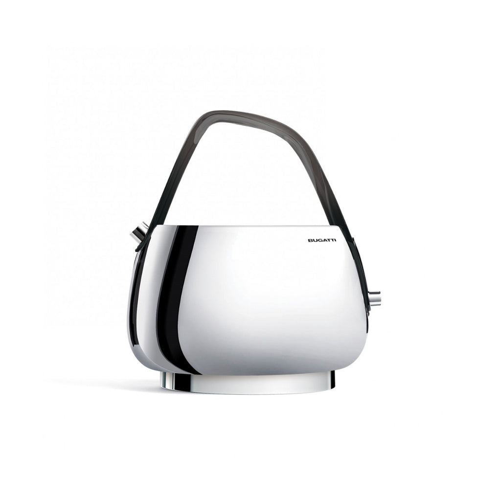 An electric kettle shown from the front.