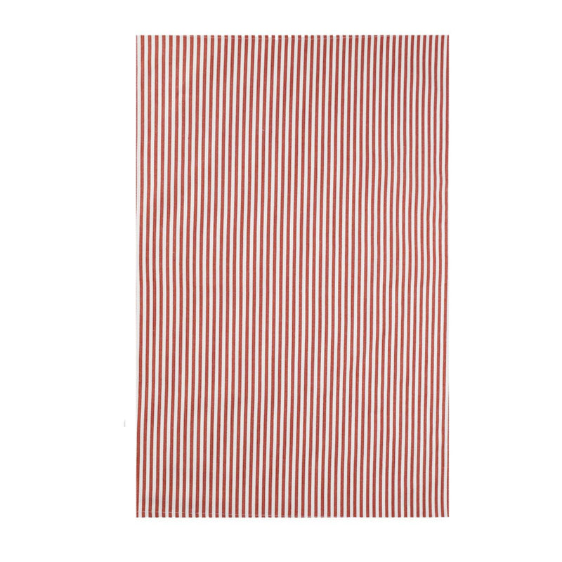 Coucke Bertille Terracotta Striped Tea Towel