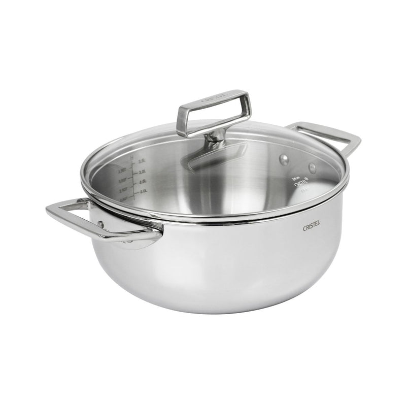 Cristel Castel'Pro Stewpan w/Glass Lid - 24cm
