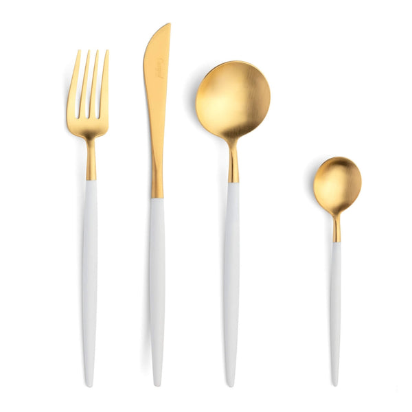 Cutipol Goa White & Gold 24 Piece Cutlery Set