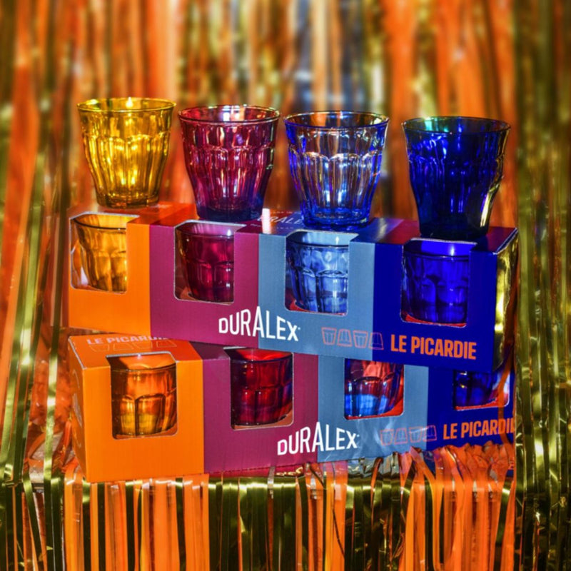 Duralex Picardie Set of 4 Mixed Coloured Tumblers - 25cl