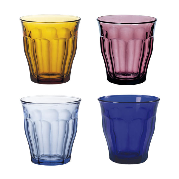Duralex Picardie Set of 4 Mixed Coloured Tumblers- 25cl