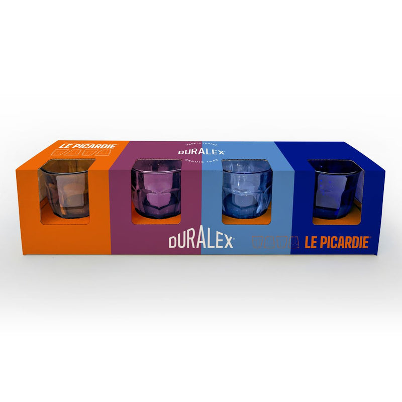 Duralex Picardie Set of 4 Mixed Coloured Tumblers - 25cl