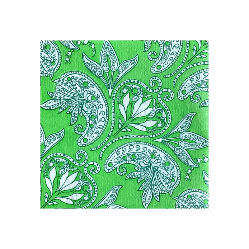 Francoise Paviot Cocktail Napkins - Bangalore Green