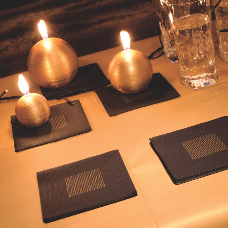 Francoise Paviot Cocktail Napkins - Cosmos Black