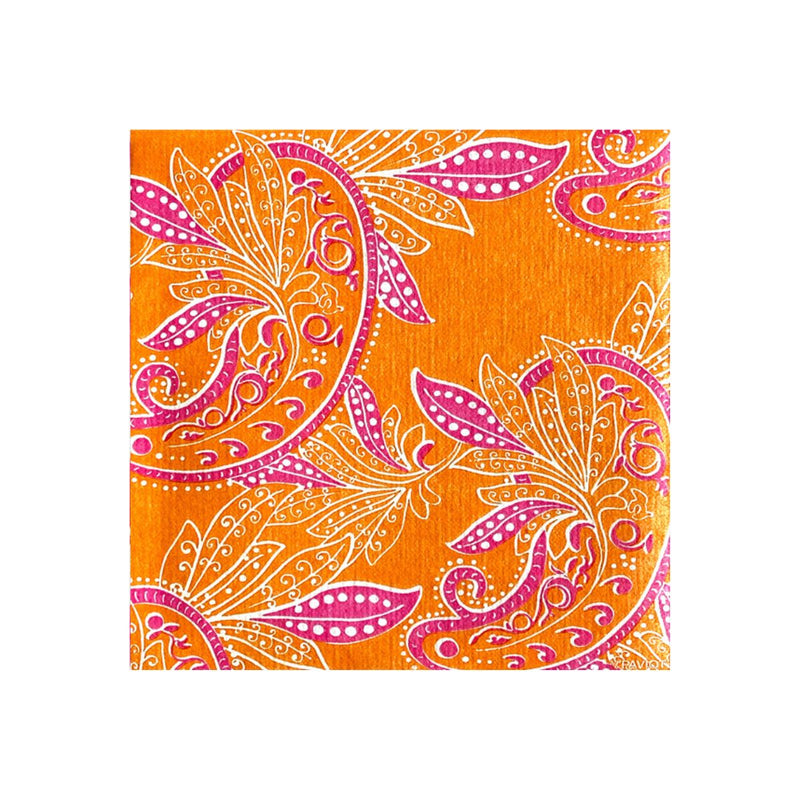 Francoise Paviot Cocktail Napkins - Indian Yellow