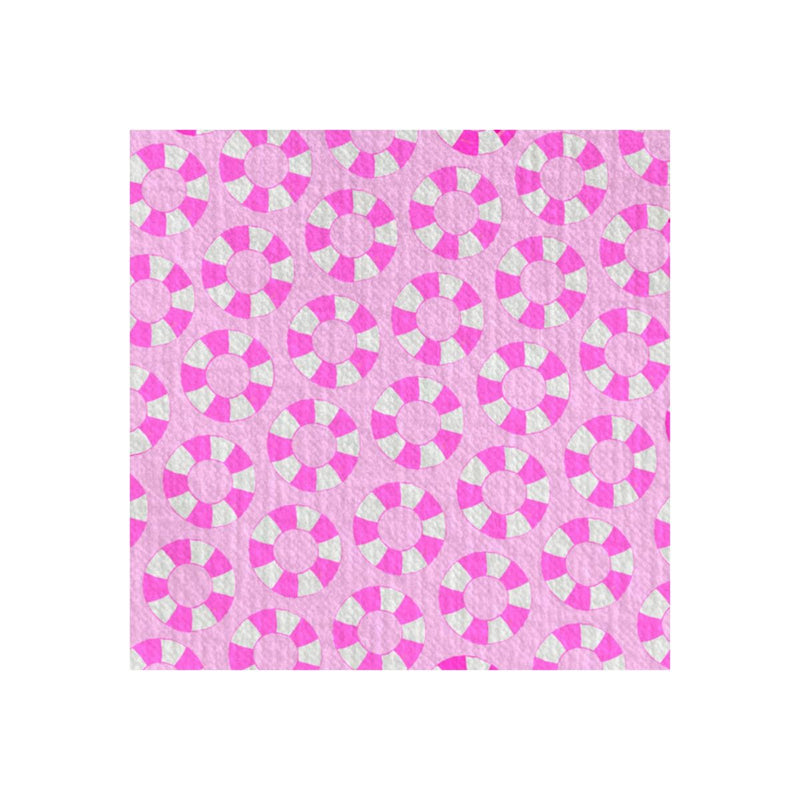 Francoise Paviot Cocktail Napkins - Pink Lifebouy