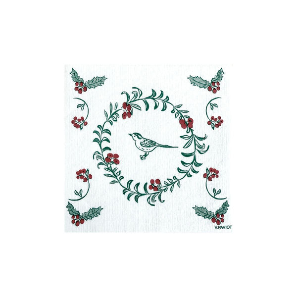 Francoise Paviot French Christmas Birds Cocktail Napkins