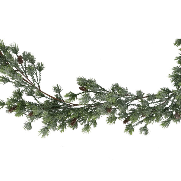 Gisela Graham Fir Icy Garland With Pine Cones