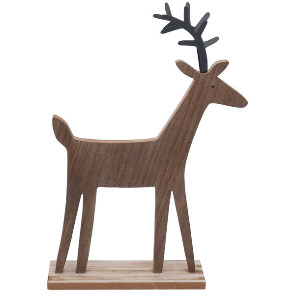 Gisela Graham Reindeer Wooden Decoration 