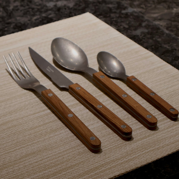 Sabre Bistrot Vintage Teak 24 Piece Cutlery Set