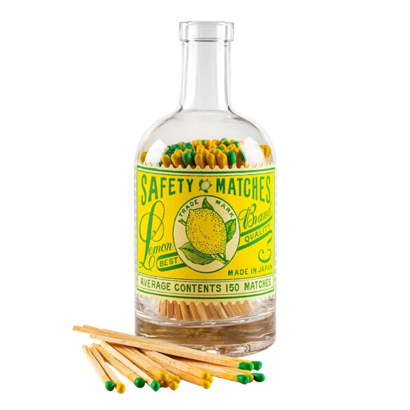 Archivist Matches In Glass Bottle Lemon