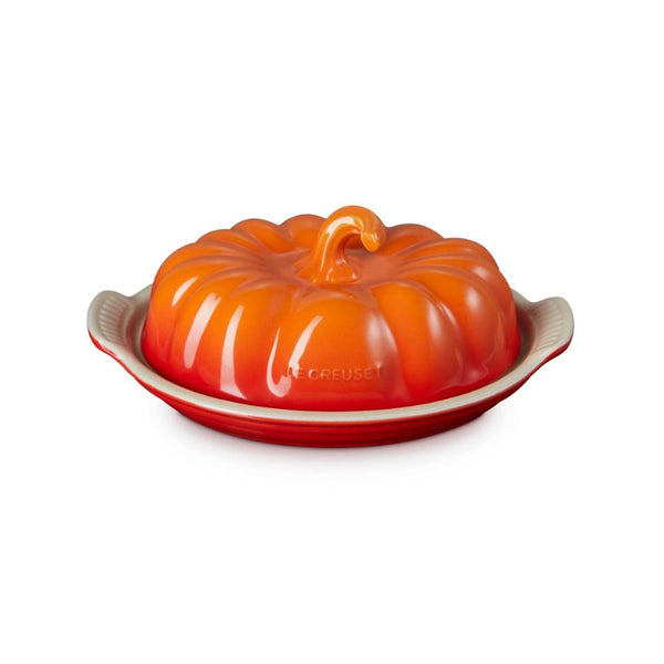 Le Creuset Stoneware Pumpkin Butter Dish - Volcanic