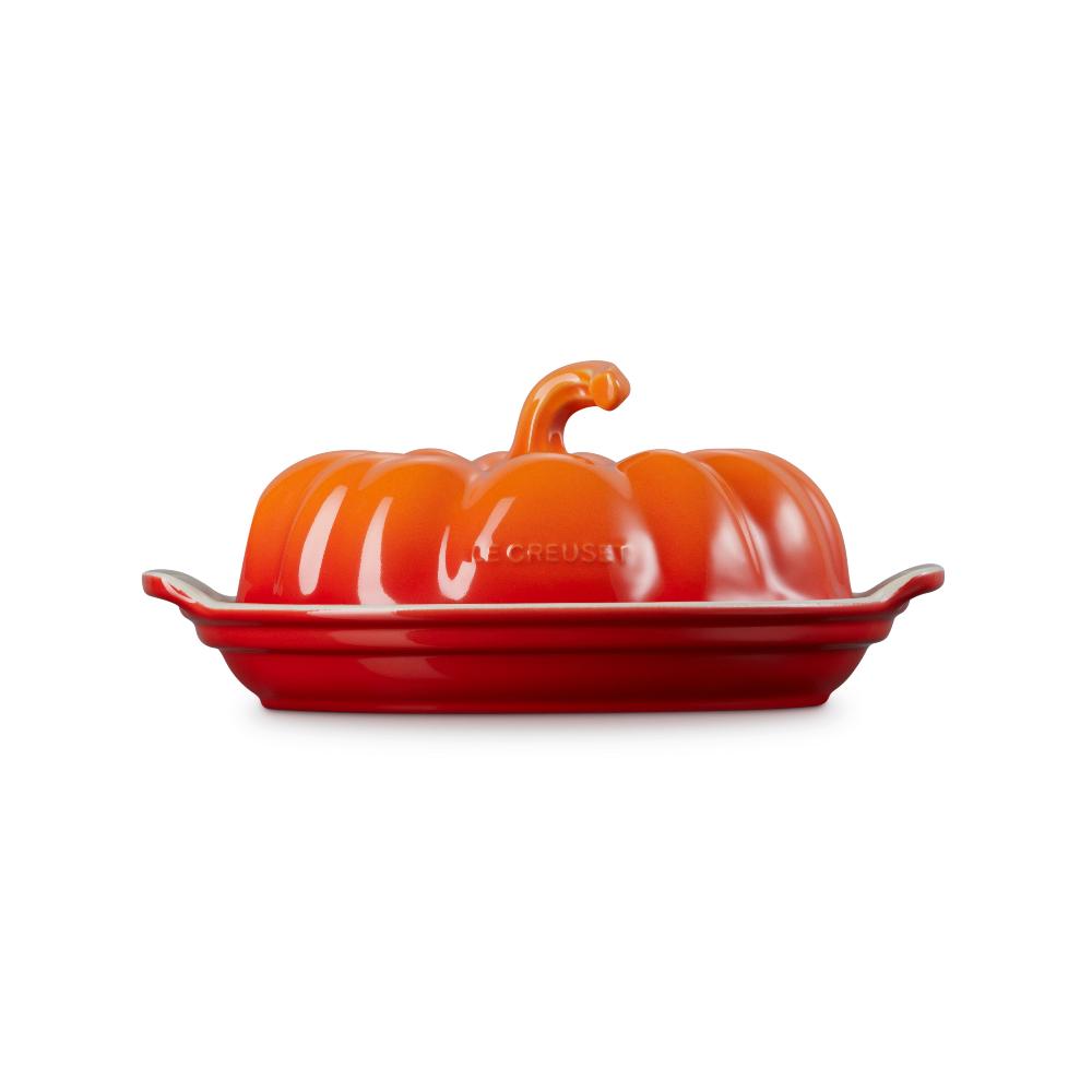 Le Creuset Stoneware Pumpkin Butter Dish, Persimmon
