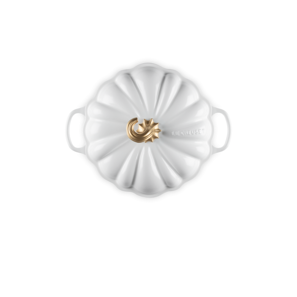 Le Creuset Cast Iron Pumpkin Casserole 24cm - White | Divertimenti