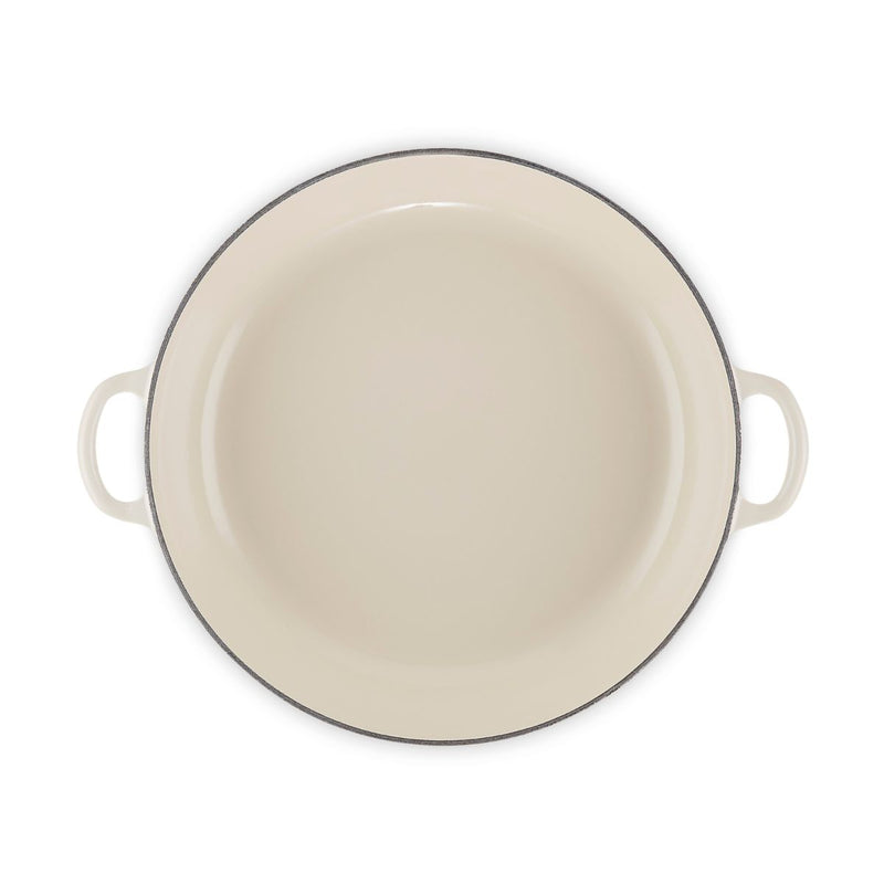 Le Creuset Creme Shallow Casserole - 30cm