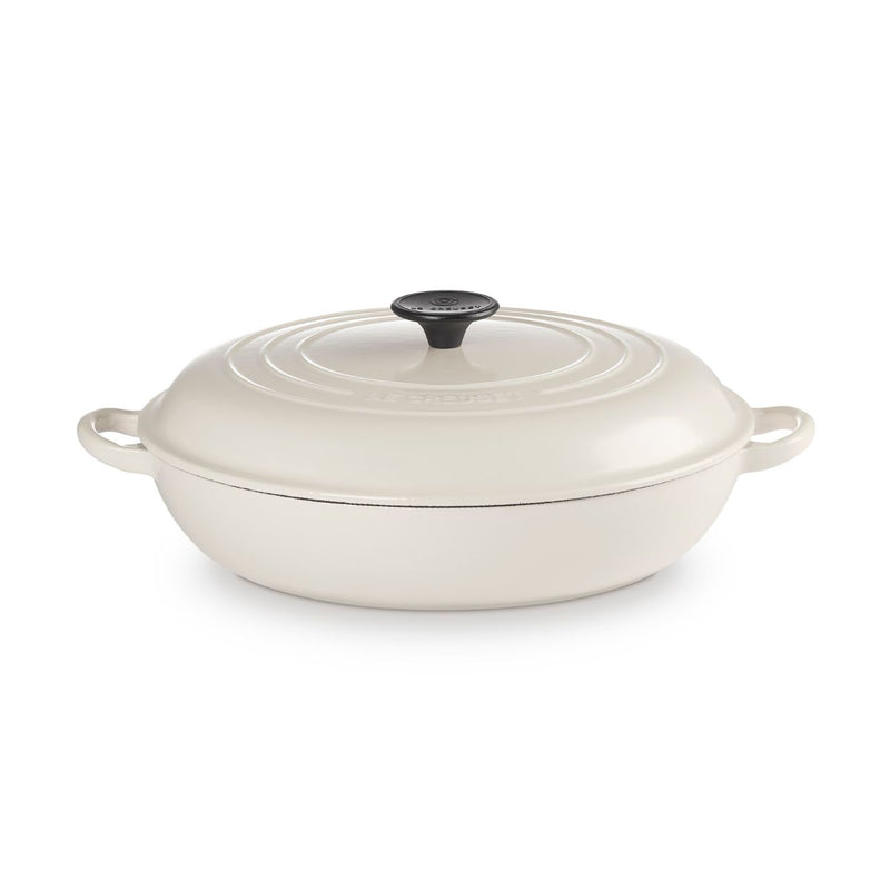 Le Creuset Creme Shallow Casserole - 30cm