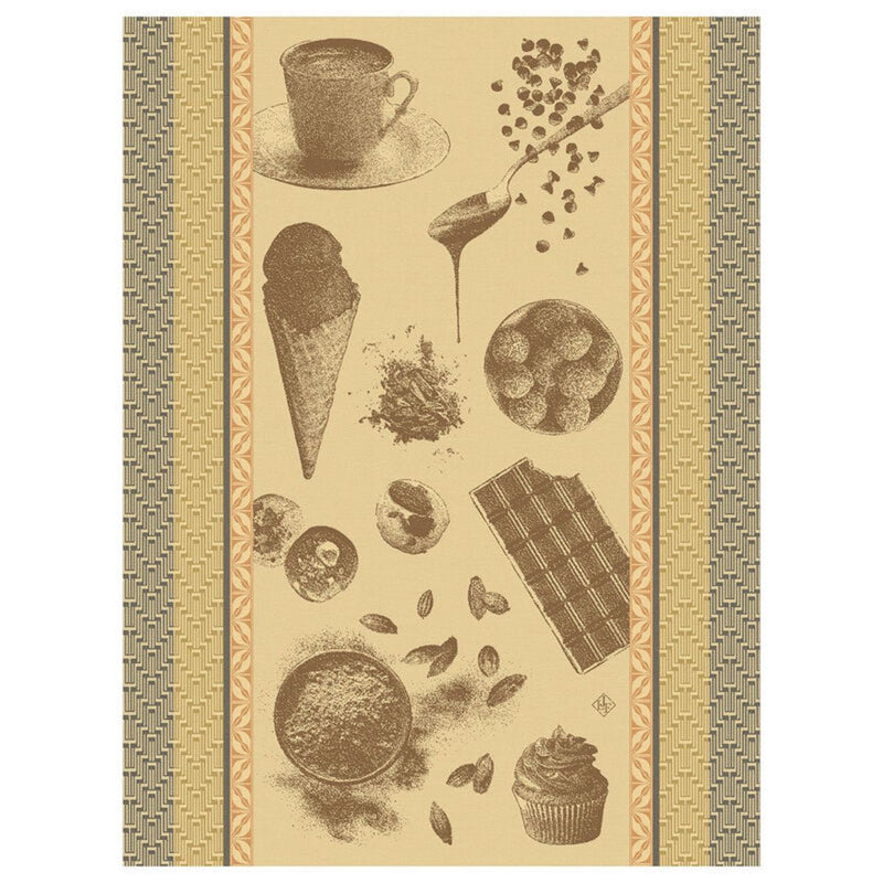 Le Jacquard Français Chocolats Tea Towel - Cocoa
