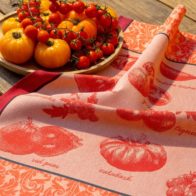 Le Jacquard Français Tomatoes Tea Towel - Red