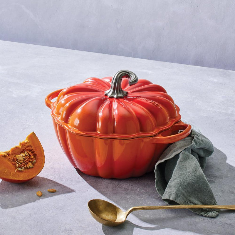 Le Creuset Cast Iron Pumpkin Casserole 24cm - Volcanic