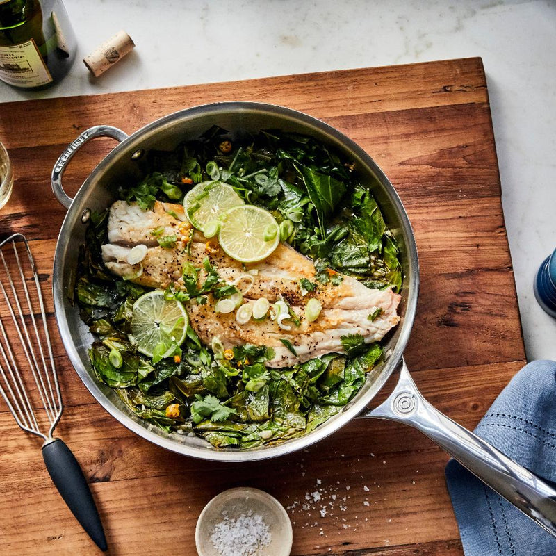 Le Creuset Signature 3 - ply Stainless Steel Uncoated Frying Pan 28cm