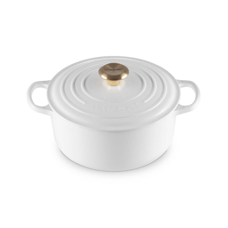 Le Creuset Signature Round Casserole - 24cm White