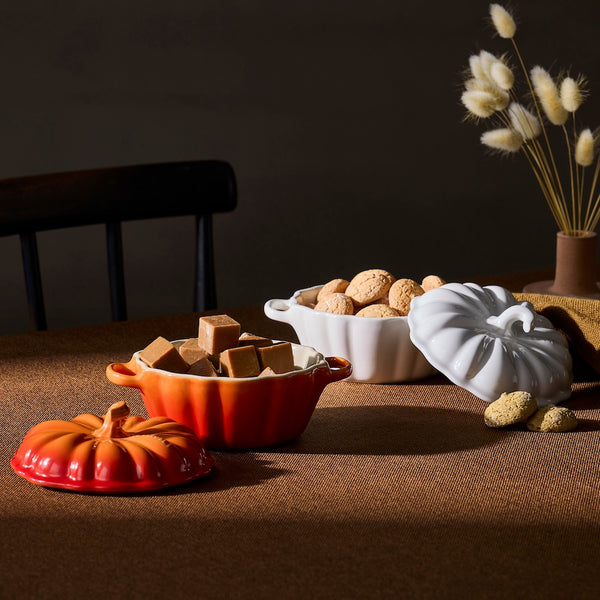 Le Creuset Stoneware Pumpkin Mini Casserole 350ml - Volcanic