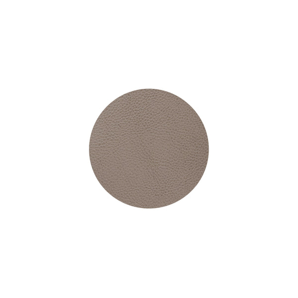 Lind DNA Serene Leather Coaster - Mole Grey