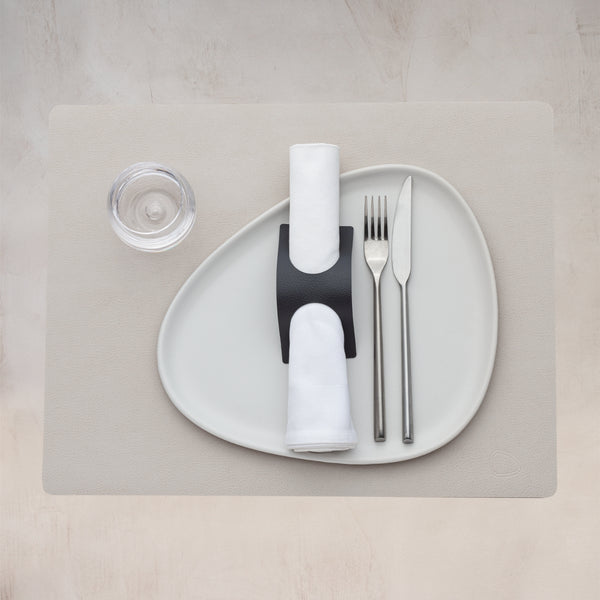 Lind DNA Serene Leather Table Mat - Cream