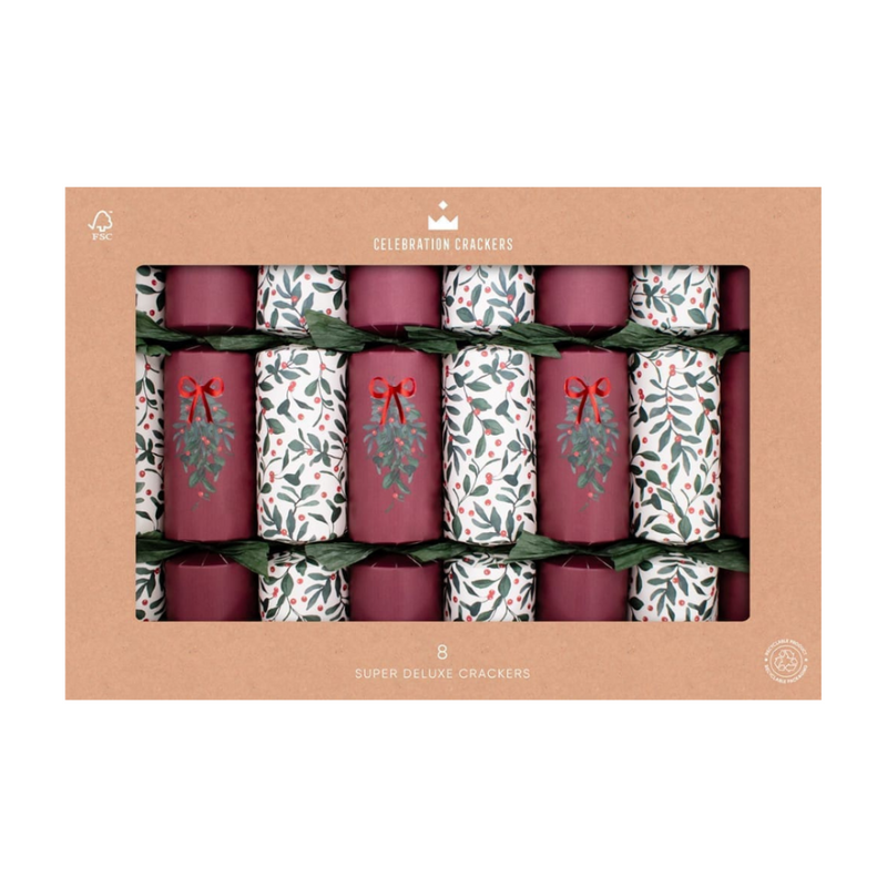 Merry Berry Christmas Crackers - Set of 8
