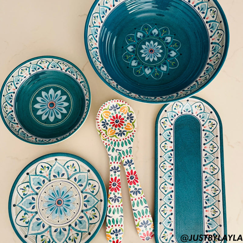Moroccan Medallion Melamine Salad Plate - 22cm