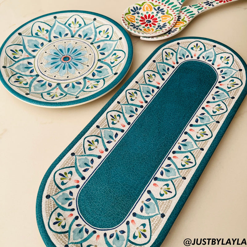 Moroccan Medallion Melamine Salad Plate - 22cm