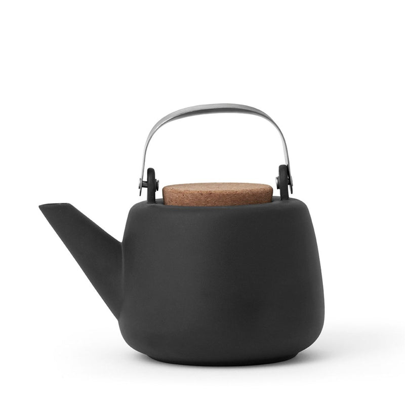 Nicola Porcelain Teapot – Charcoal 1.2l