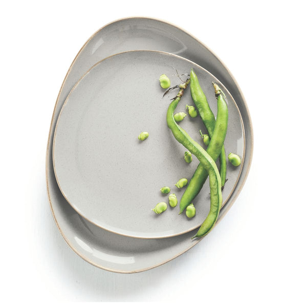 Organic Dinner Plate Pair Grey - 28cm