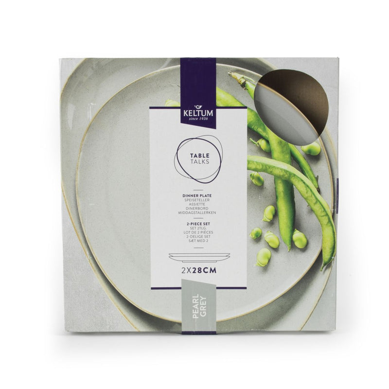 Organic Dinner Plate Pair Grey - 28cm