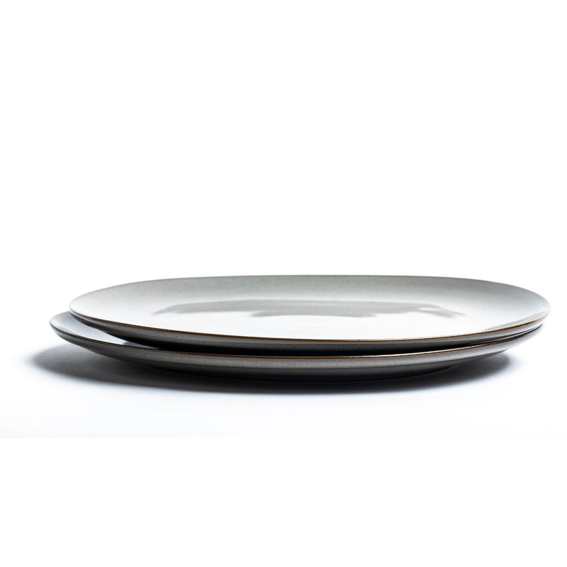 Organic Dinner Plate Pair Grey - 28cm