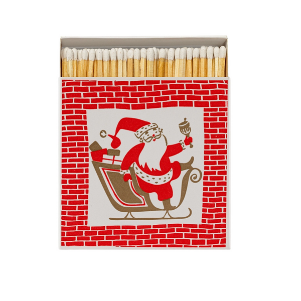 Archivist Square Luxury Match Box Santa