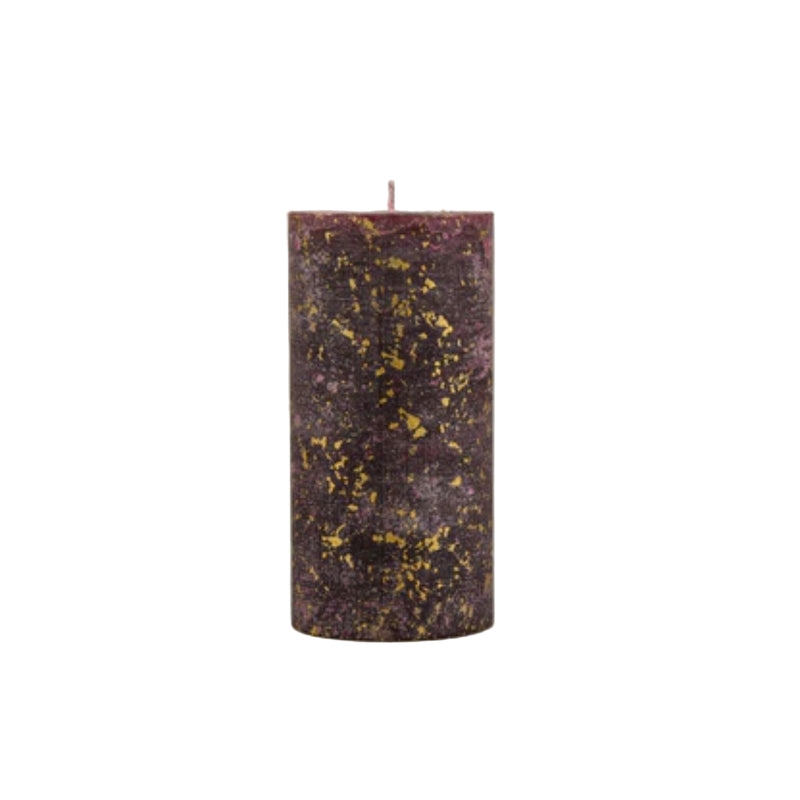 St Eval Figgy Pudding Christmas Marbled Pillar Candle