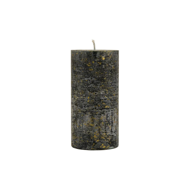 St Eval Winter Thyme Christmas Marbled Pillar Candle
