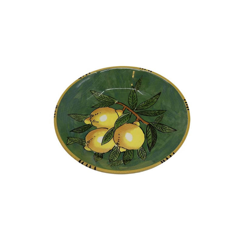 Sicilian Lemon Pasta Bowl 21cm - Green