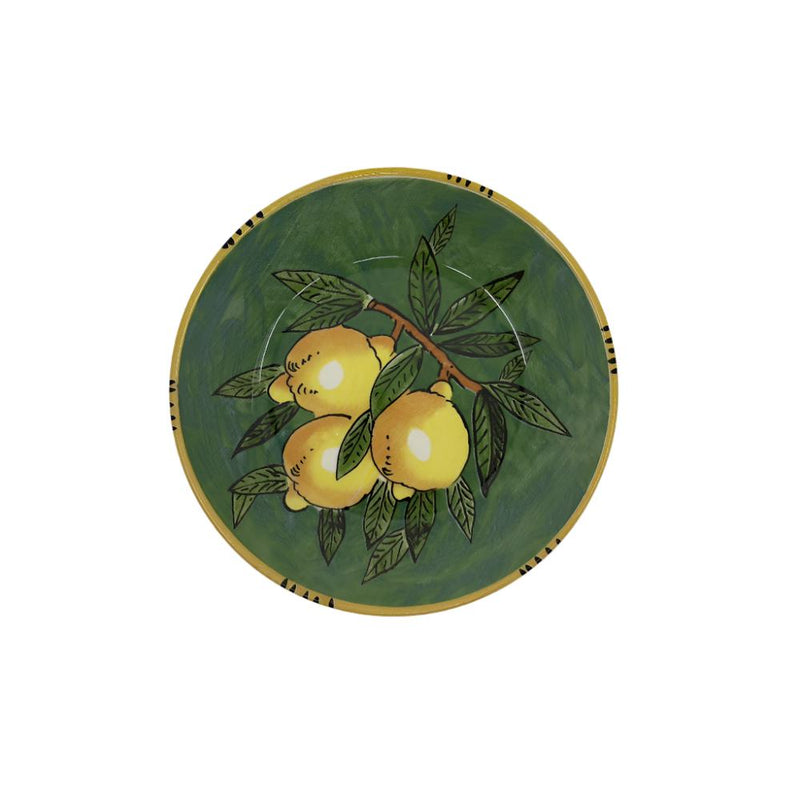 Sicilian Lemon Pasta Bowl 21cm - Green