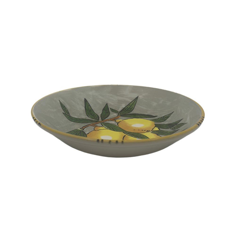 Sicilian Lemon Pasta Bowl 21cm - Grey