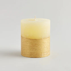 St. Eval Gold Dipped Pillar Candle - Inspire
