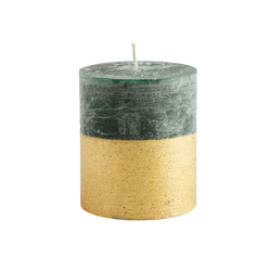St. Eval Gold Dipped Pillar Candle - Winter Thyme