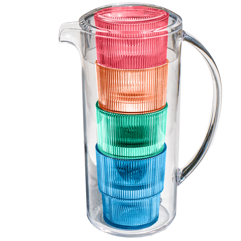 Tarhong Acrylic Pitcher and Tumblers