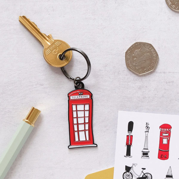 Victoria Eggs Key Ring - Telephone Box | Divertimenti Cookshop