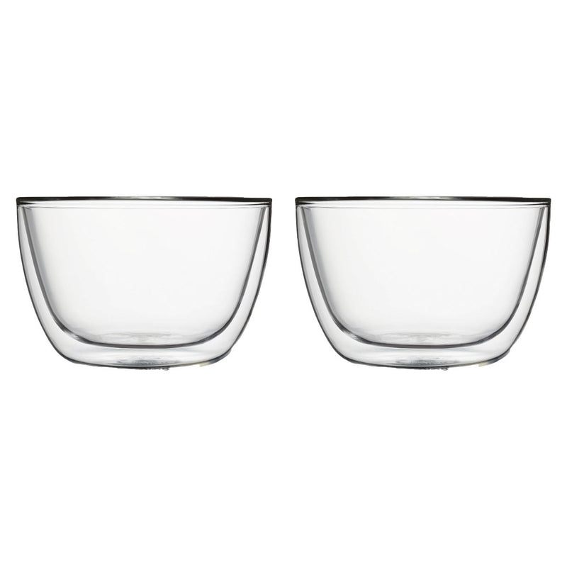 Villeroy and Boch Double Walled Glass Bowls 13cm - Pair
