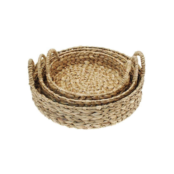 Walton and Co Circular Water Hyacinth Tray - Large