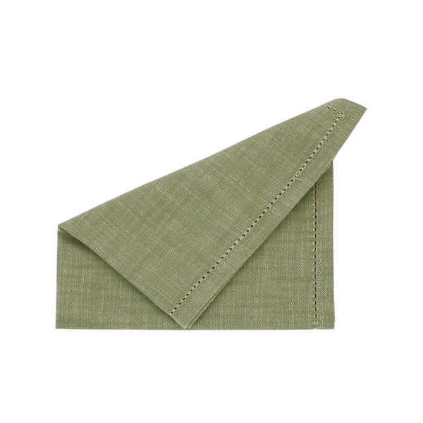 Walton and Co Chambray Napkin Set Of 4 - Olive