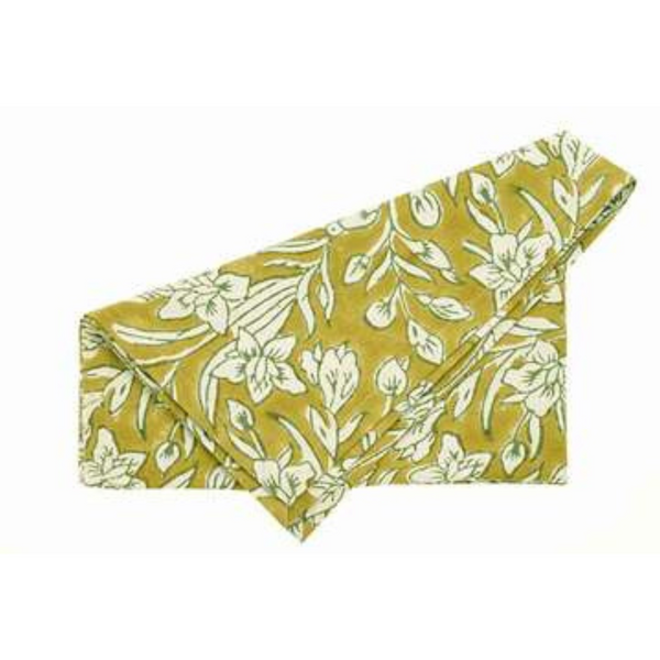 Walton and Co Lily Napkins Set Of 4 - Lemon